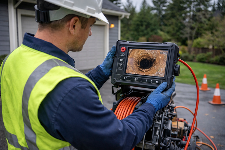 Technicians installing an outdoor AC condenser